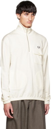 Fred Perry Off-White Embroidered Sweater