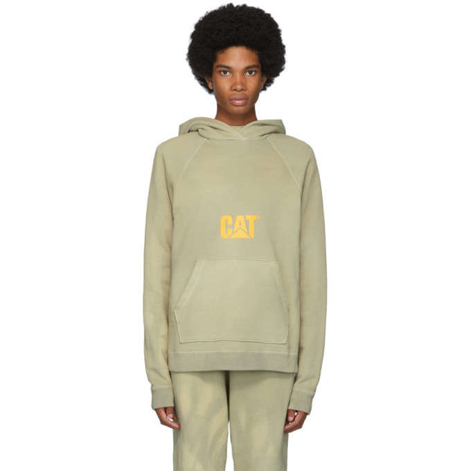 Photo: John Elliott Beige and Green CAT Edition Double Dye Raglan Hoodie