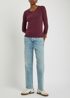 American Vintage Gamipy Cotton T-shirt Burgundy