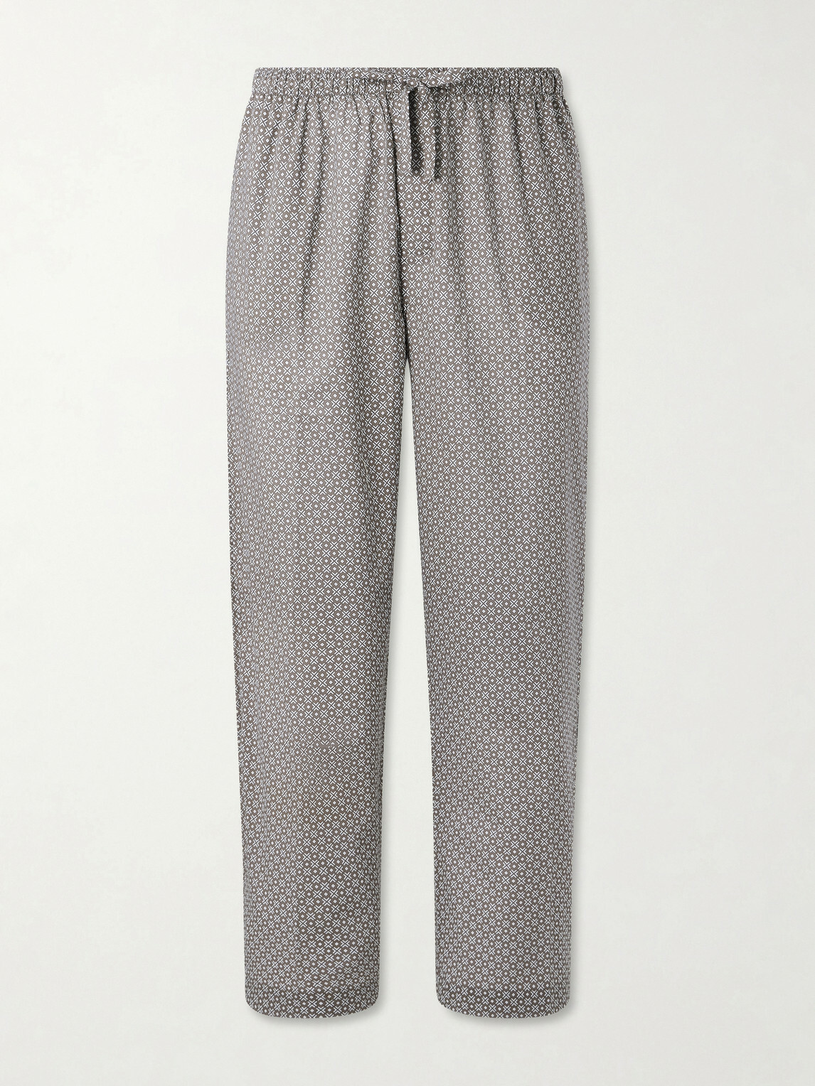 Derek Rose - Ledbury 96 Printed Cotton-Poplin Pyjama Trousers - Brown