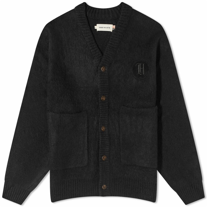 Photo: Honor the Gift Men's Stamp Patch Cardigan in Black