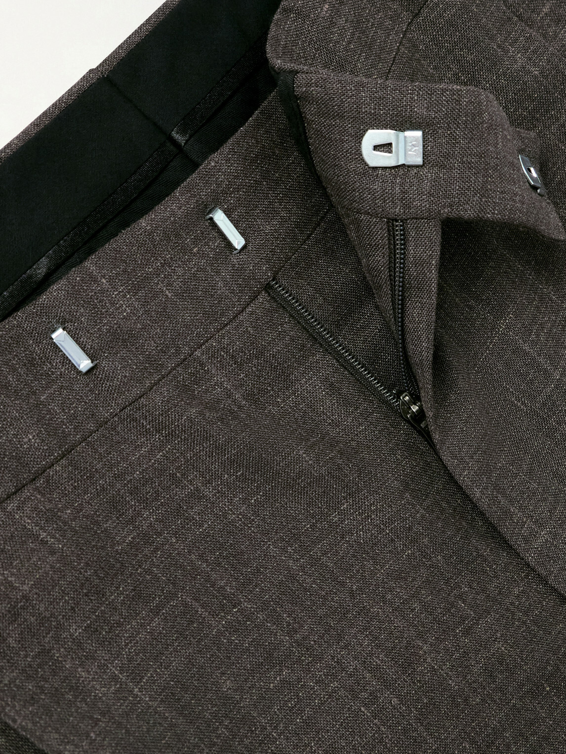 Mr P. - Straight-Leg Pleated Wool, Silk and Linen-Blend Suit Trousers - Brown