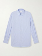 Brioni - Striped Cotton-Poplin Shirt - Blue