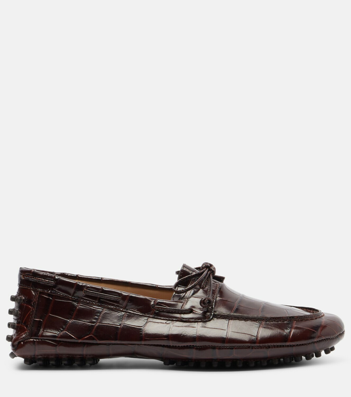 Le Monde Béryl Croc-effect driving shoes