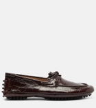 Le Monde Béryl Croc-effect driving shoes