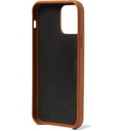 NATIVE UNION - Clic Card Leather iPhone 12 Case - Brown