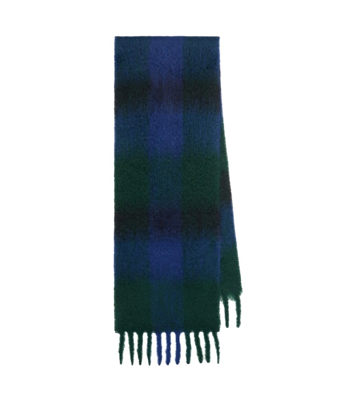 Photo: The Row Creana checked mohair and wool scarf