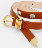 Déhanche Hollyhock embellished leather belt