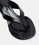 Le Monde Béryl Micro Wedge leather thong sandals