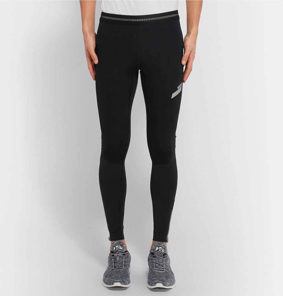Soar Running - Compression Stretch-Jersey Running Tights - Black