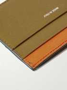 Paul Smith - Logo-Print Colour-Block Textured-Leather Cardholder