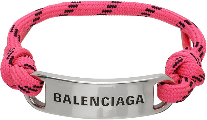 Photo: Balenciaga Pink & Black Plate Bracelet