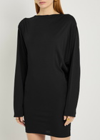 Jacquemus La Robe Mistral Cowl-back Woven Mini Dress Black