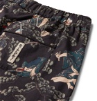 DESMOND & DEMPSEY - Rie Takeda Samurai Printed Cotton Pyjama Trousers - Black