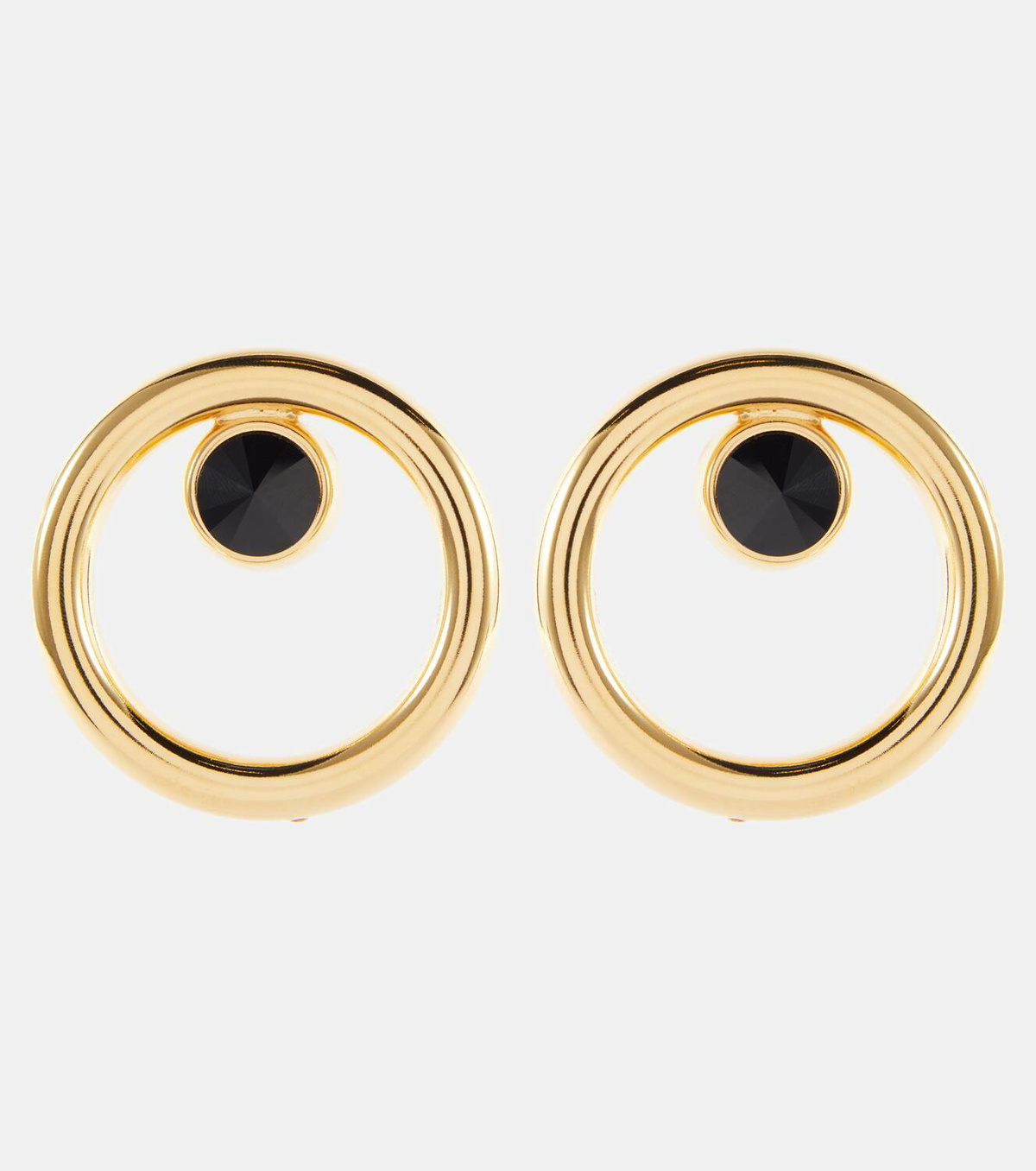 Alessandra Rich Embellished hoop clip on earrings Alessandra Rich