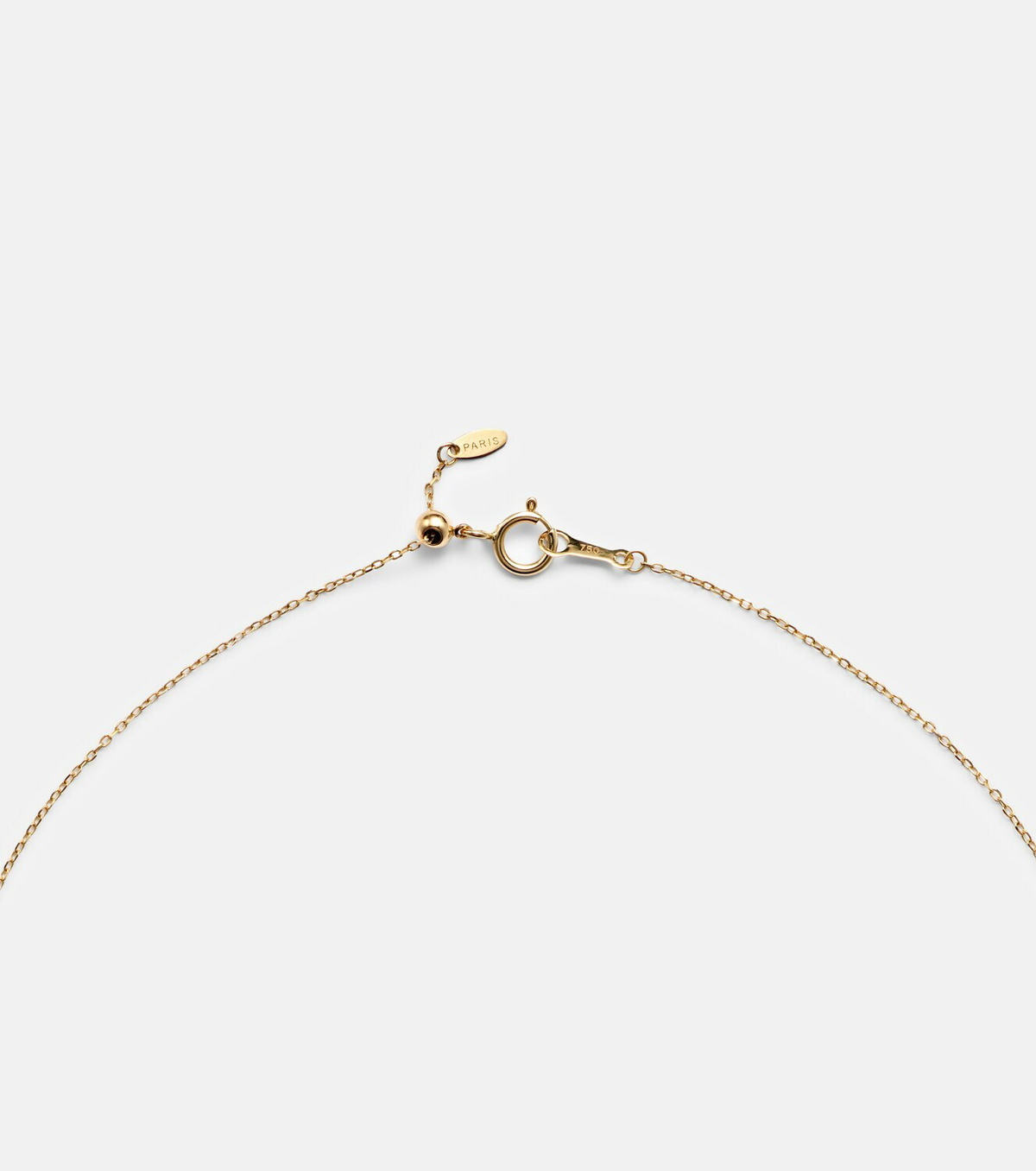 Persée Alphabet A 18kt gold necklace with diamonds