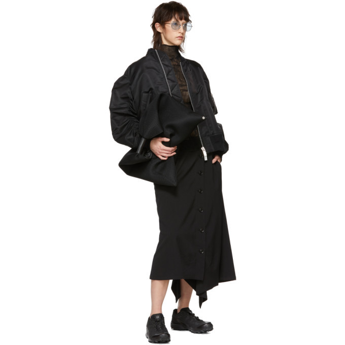 Issey Miyake Black Chiffon Twist Turtleneck Issey Miyake Men