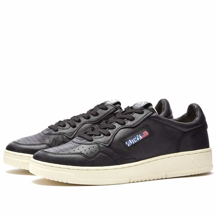 Photo: Autry Men's 01 Goat Leather Sneakers in Black