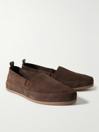 Mulo - Travel Collapsible-Heel Suede Loafers - Brown