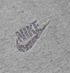 Nike - Sportswear Logo-Print Mélange Cotton-Jersey T-Shirt - Gray