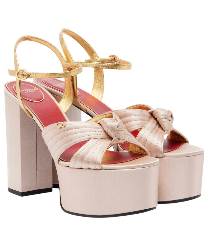 Photo: Valentino Garavani Crasher satin platform sandals