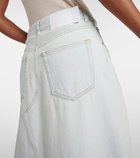 MM6 Maison Margiela Distressed denim maxi skirt