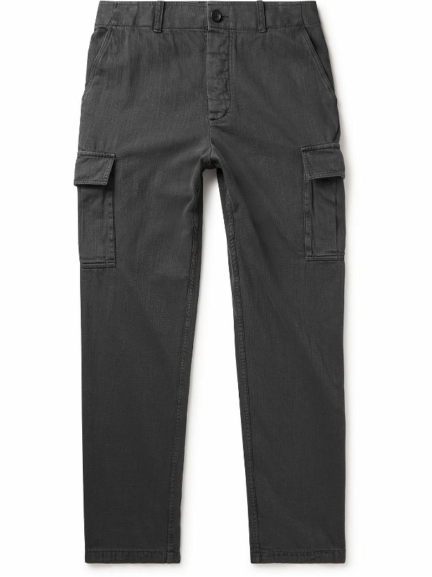 Photo: James Perse - Slim-Fit Slub Cotton Cargo Trousers - Gray
