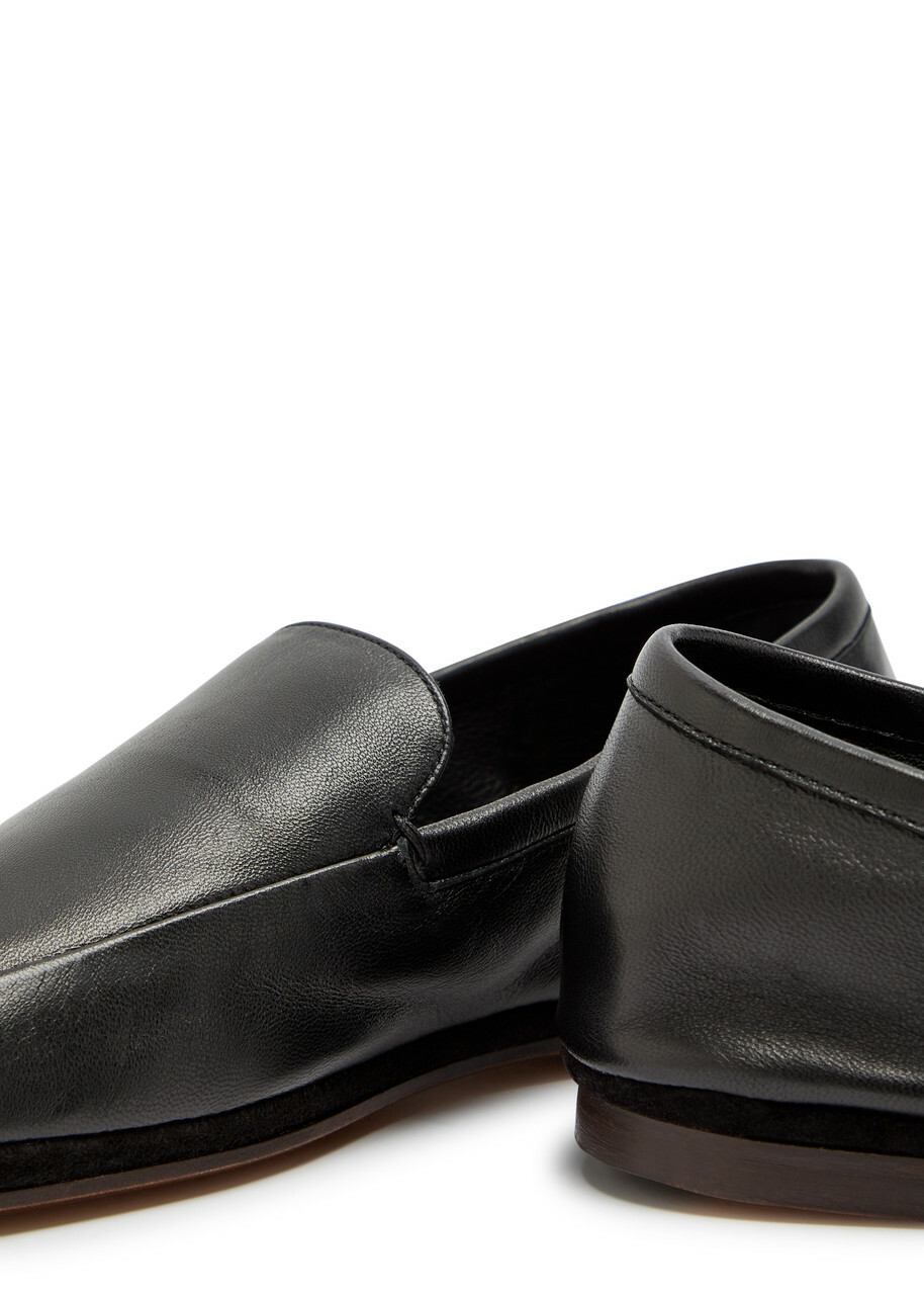 Lemaire Leather Loafers Black