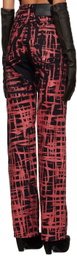 Maximilian Davis Black Scratch Check Jeans