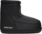 Moon Boot Black No Lace Rubber Boots