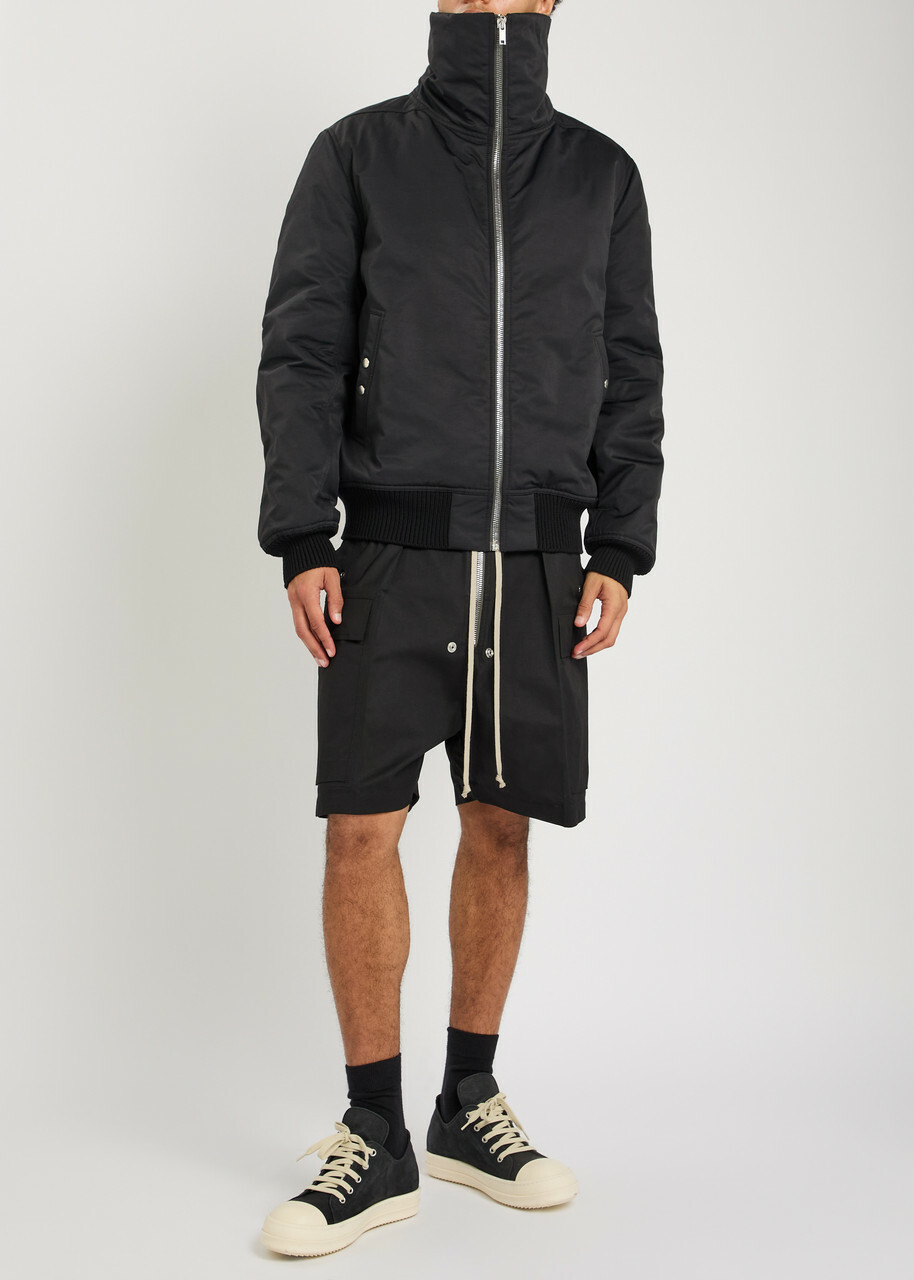 Rick Owens Cargobela Stretch-cotton Cargo Shorts Black