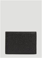 Pebbled Leather Card Holder in Black