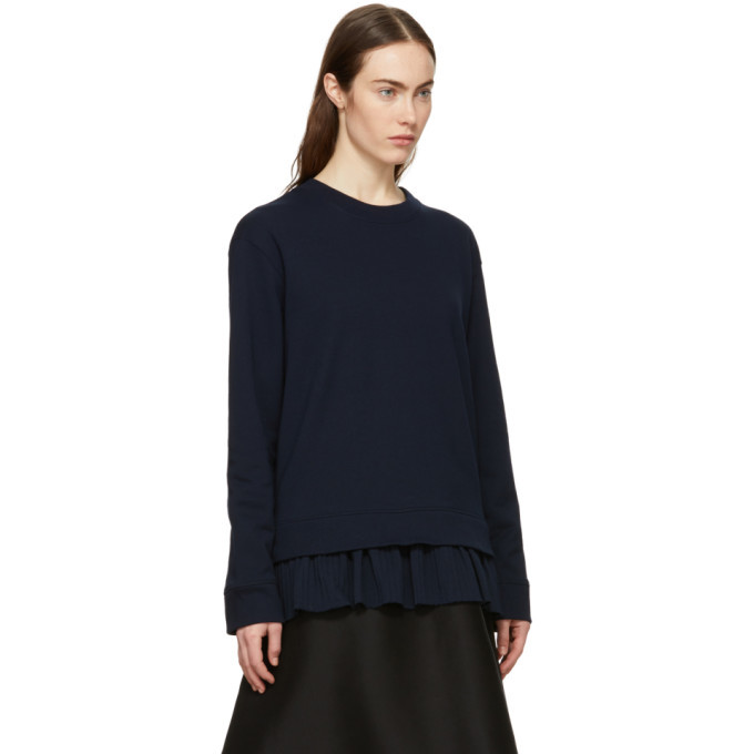 Cedric Charlier Navy Frill Sweatshirt