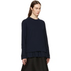Cedric Charlier Navy Frill Sweatshirt