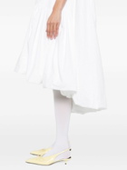 The Row White Tadao Ruffled Poplin Dress