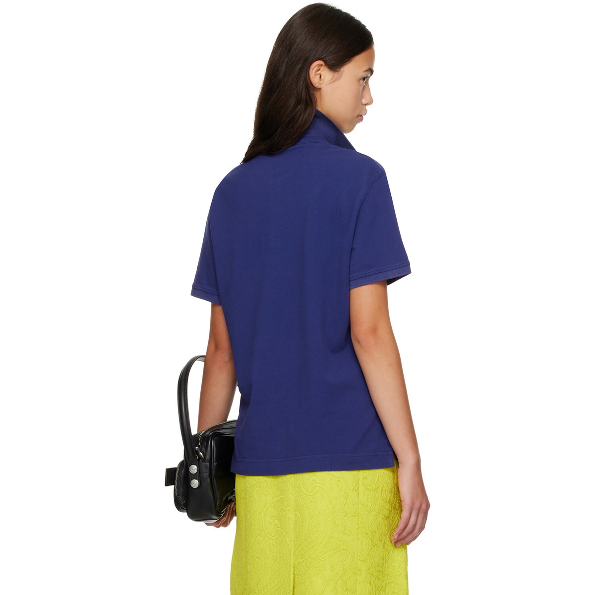 Acne Studios Navy Embroidered-Logo Polo