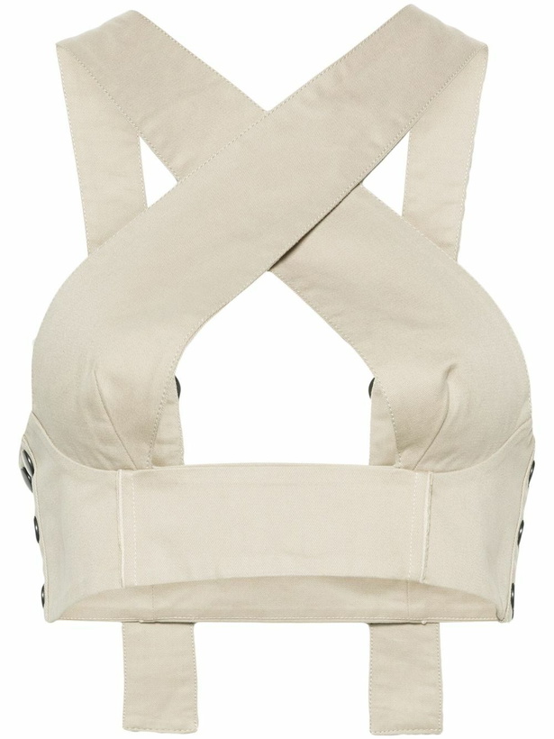 Photo: Sinead O'Dwyer Neutral Criss-Cross Crop Top