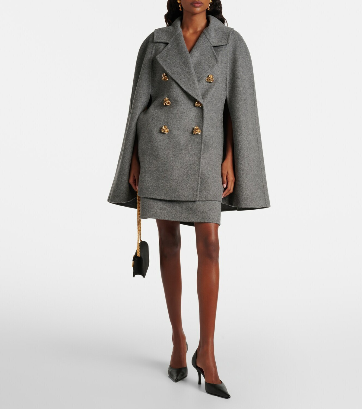 Carolina Herrera Mélange virgin wool miniskirt
