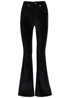 Veronica Beard Beverly Skinny Flared-leg Velvet Jeans Black