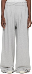 Dries Van Noten Gray Pleated Sweatpants
