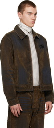 KidSuper Brown Flocked Work Denim Jacket