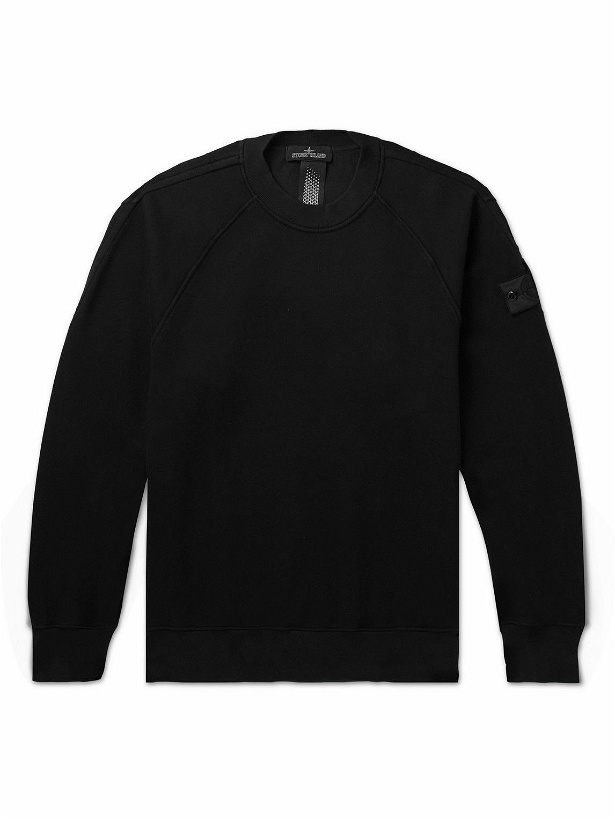 Photo: Stone Island Shadow Project - Logo-Appliquéd Garment-Dyed Cotton-Jersey Sweatshirt - Black