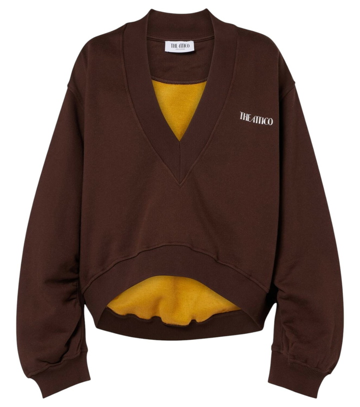 Photo: The Attico Logo cotton fleece sweatshirt