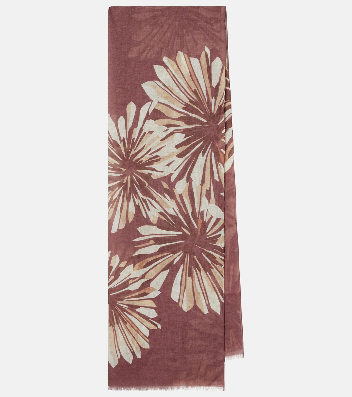 Brunello Cucinelli Floral linen scarf