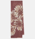 Brunello Cucinelli Floral linen scarf