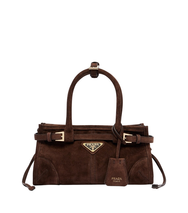 Photo: Prada Prada Bonnie Mini suede tote bag