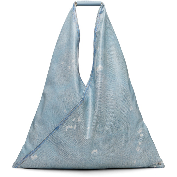 Photo: MM6 Maison Margiela Blue Classic Triangle Tote