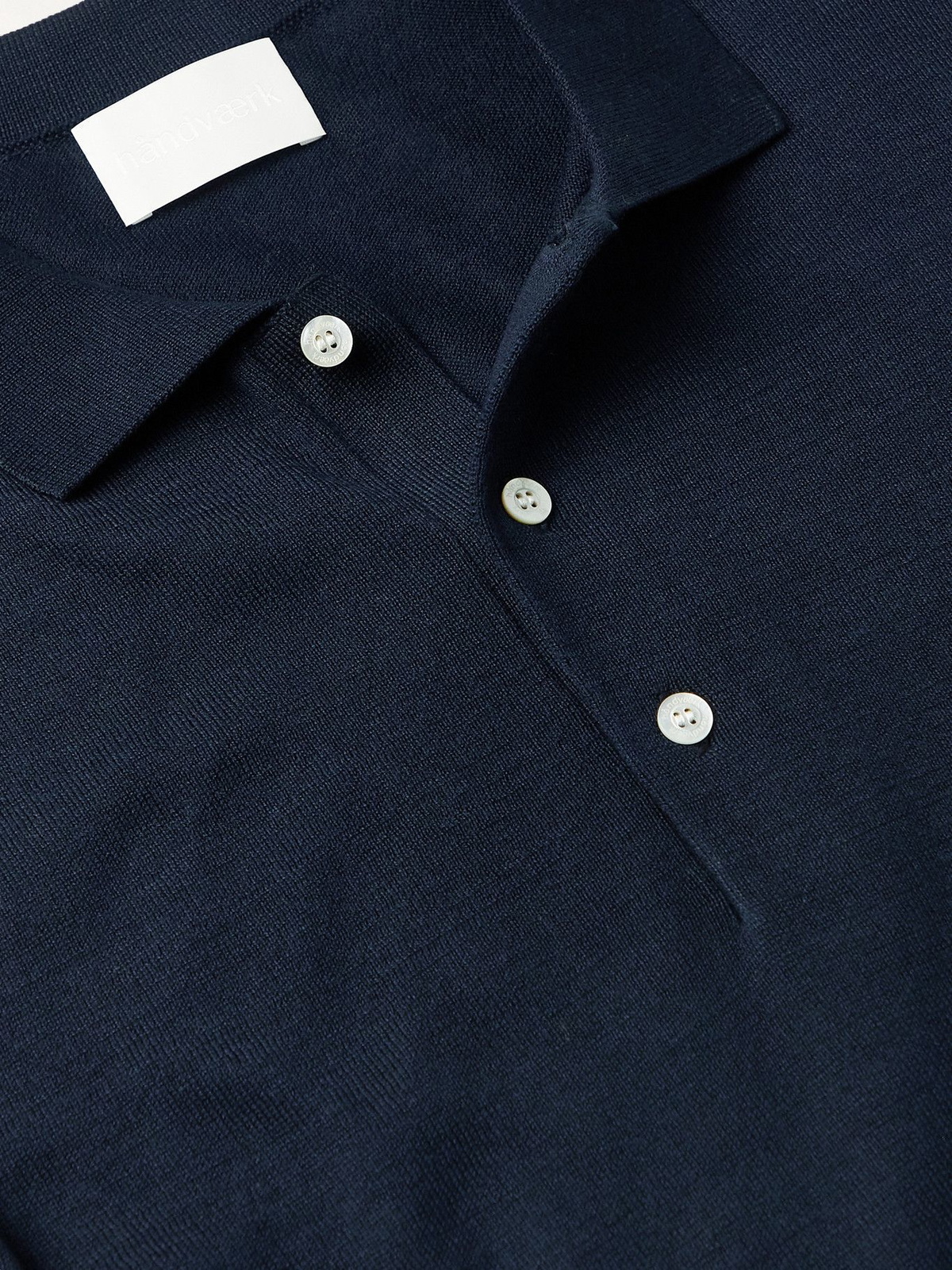 Handvaerk - Mercerised Pima Cotton Polo Shirt - Blue Handvaerk