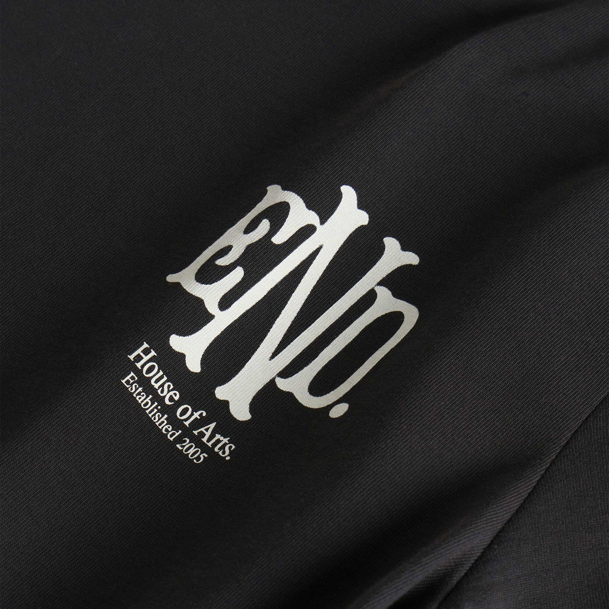 END. Women's Monogram Baby T-Shirt in Cinder Black