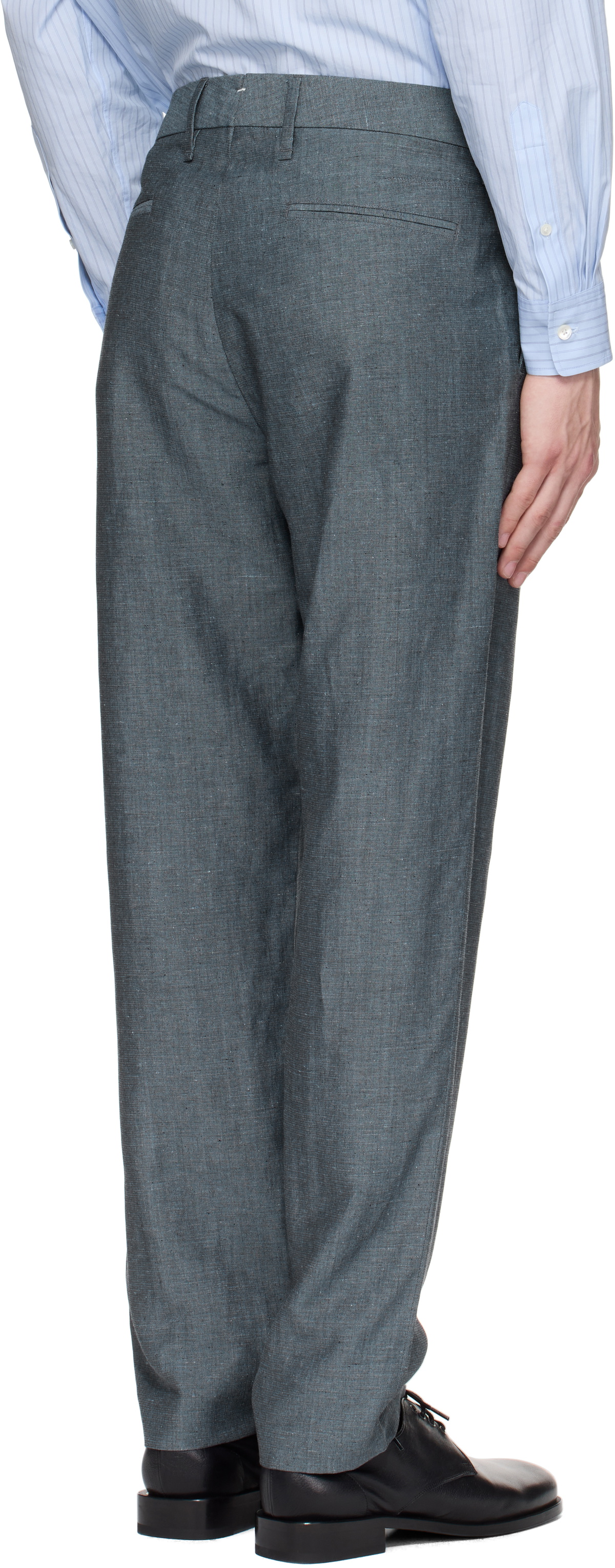 rag & bone Blue Evan Wool-Blend Trousers